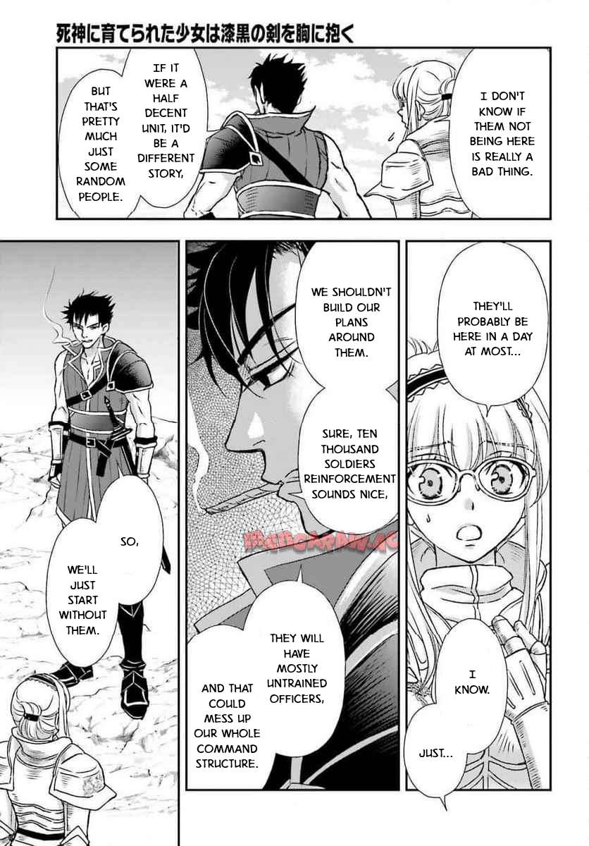 Shinigami ni Sodaterareta Shoujo wa Shikkoku no Tsurugi wo Mune ni Idaku Chapter 49 13